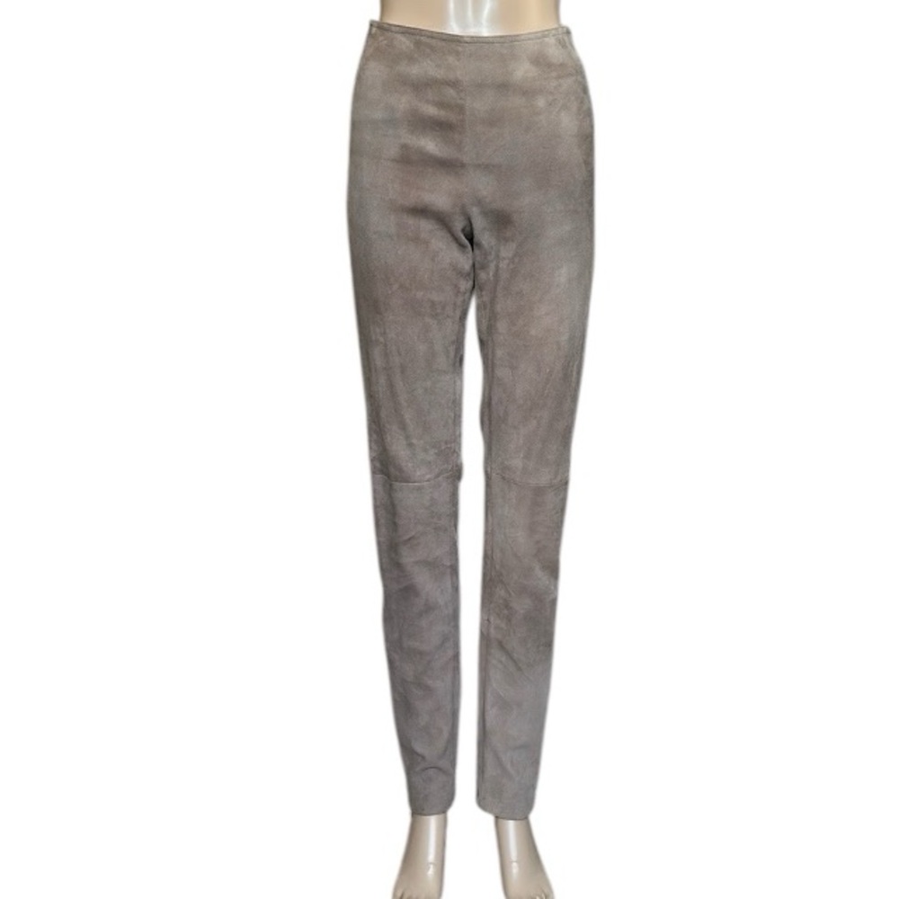 Burberry London Tan Suede Skinny Pants Women's Size US 10